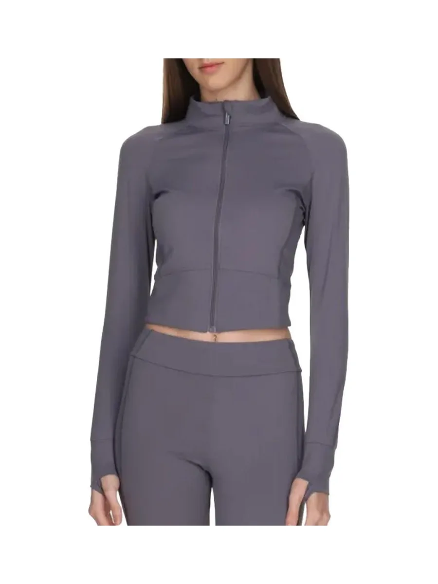 Veste de yoga Grise Femme Soul Studio Basic 2