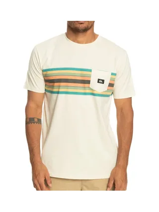 T-Shirt Blanc Homme Quiksilver Surfadelicastri 1