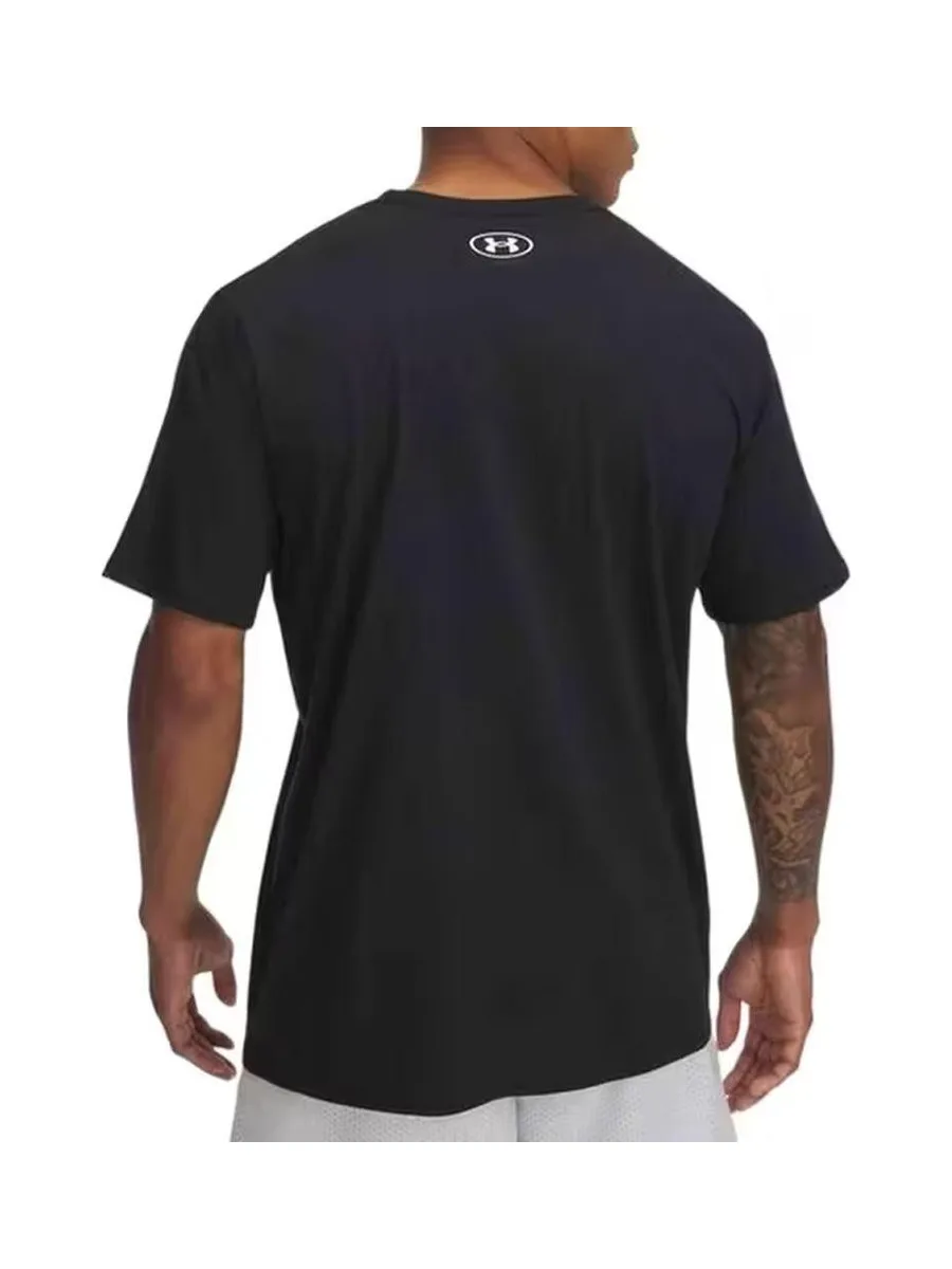 T-shirt Noir Homme Under Armour Camo Chest Stripe 3
