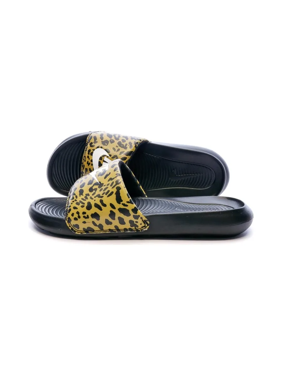 Claquettes Noir/Léopard Femme Nike Victori One 1