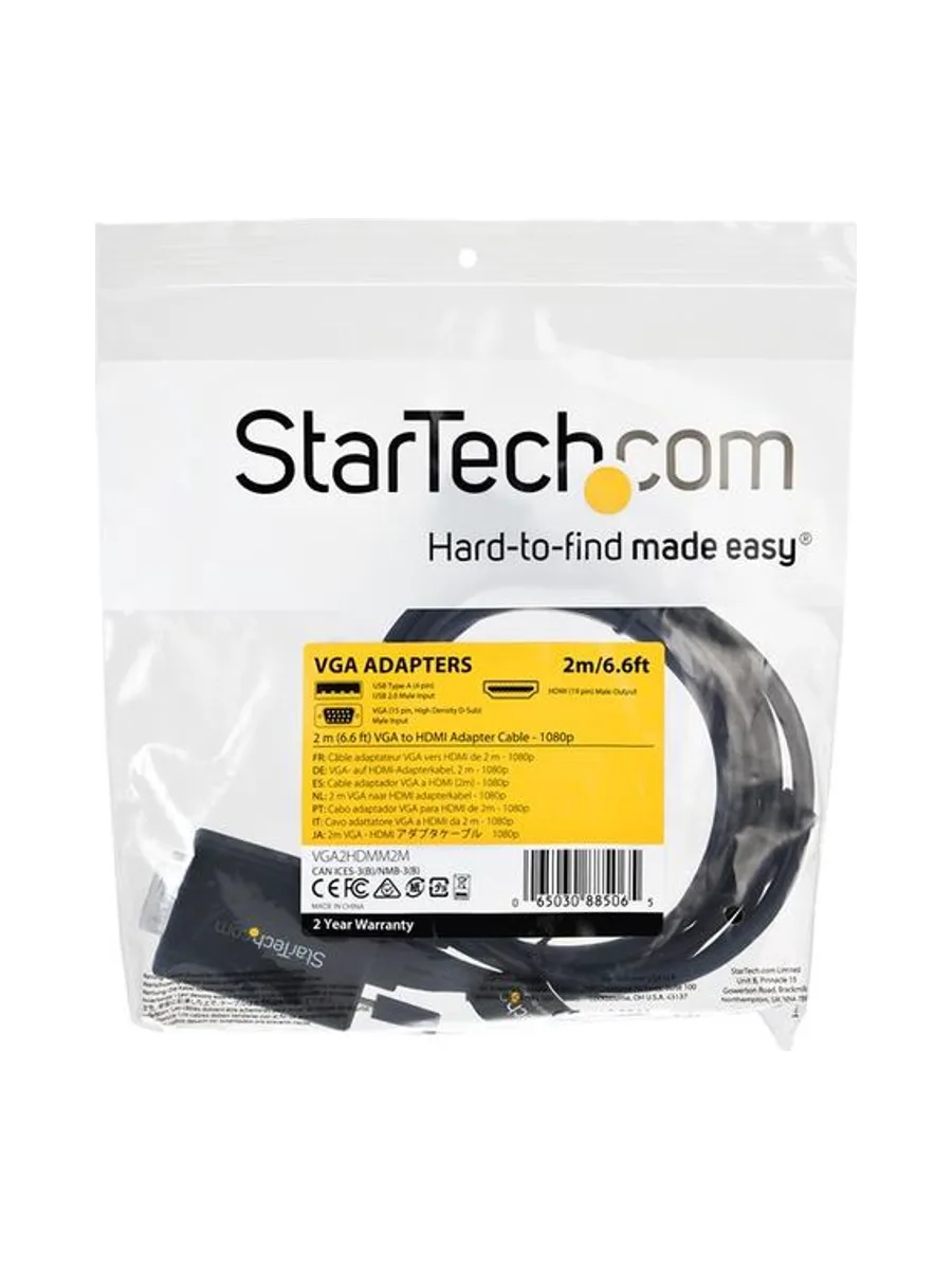 Adapter - VGA to HDMI - 2 m 6.6 ft. 7