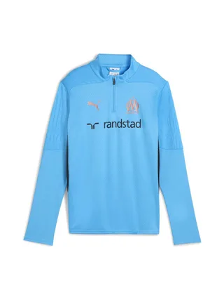 OM Sweat 1/4 Zip Training Bleu Junior Puma 2024/2025 1