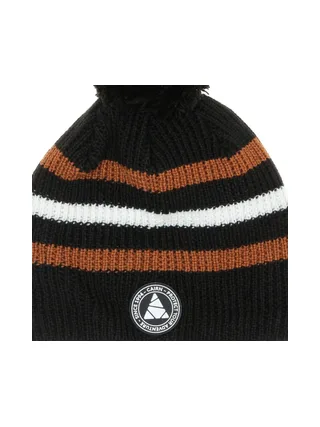 Bonnet Noir/Camel Mixte Cairn à Pompon 2