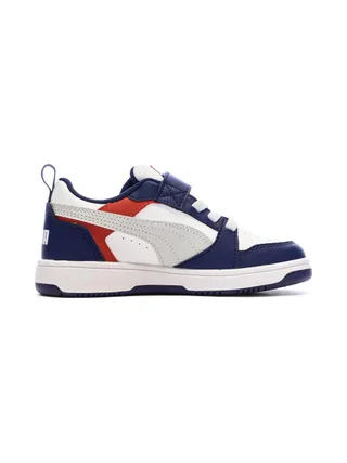Baskets Bleu/Blanc/Rouge Garçon Puma Rebound 2
