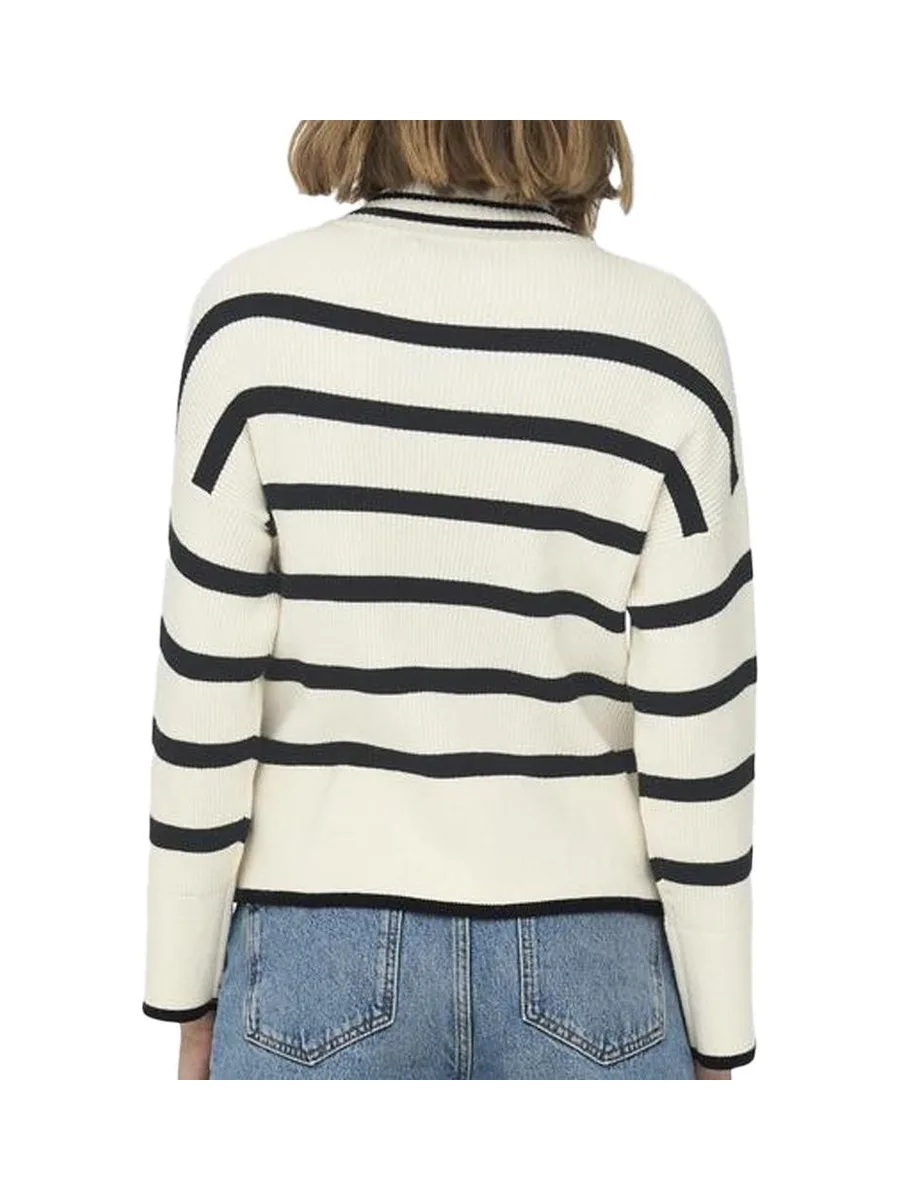 Pull Ecru/Noir Femme Only Libi 2