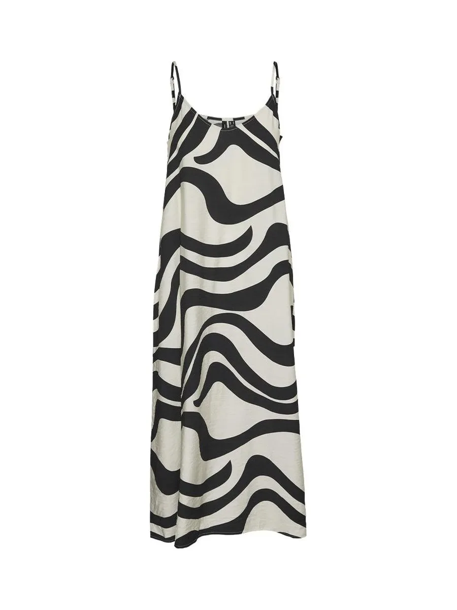 Robe Noir/Beige Femme Vero Moda Lea 2