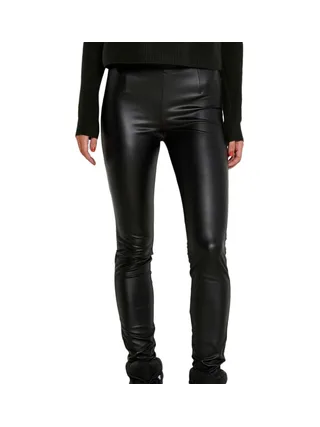 Pantalon Simili cuir Noir Femme Noisy May Coated 1