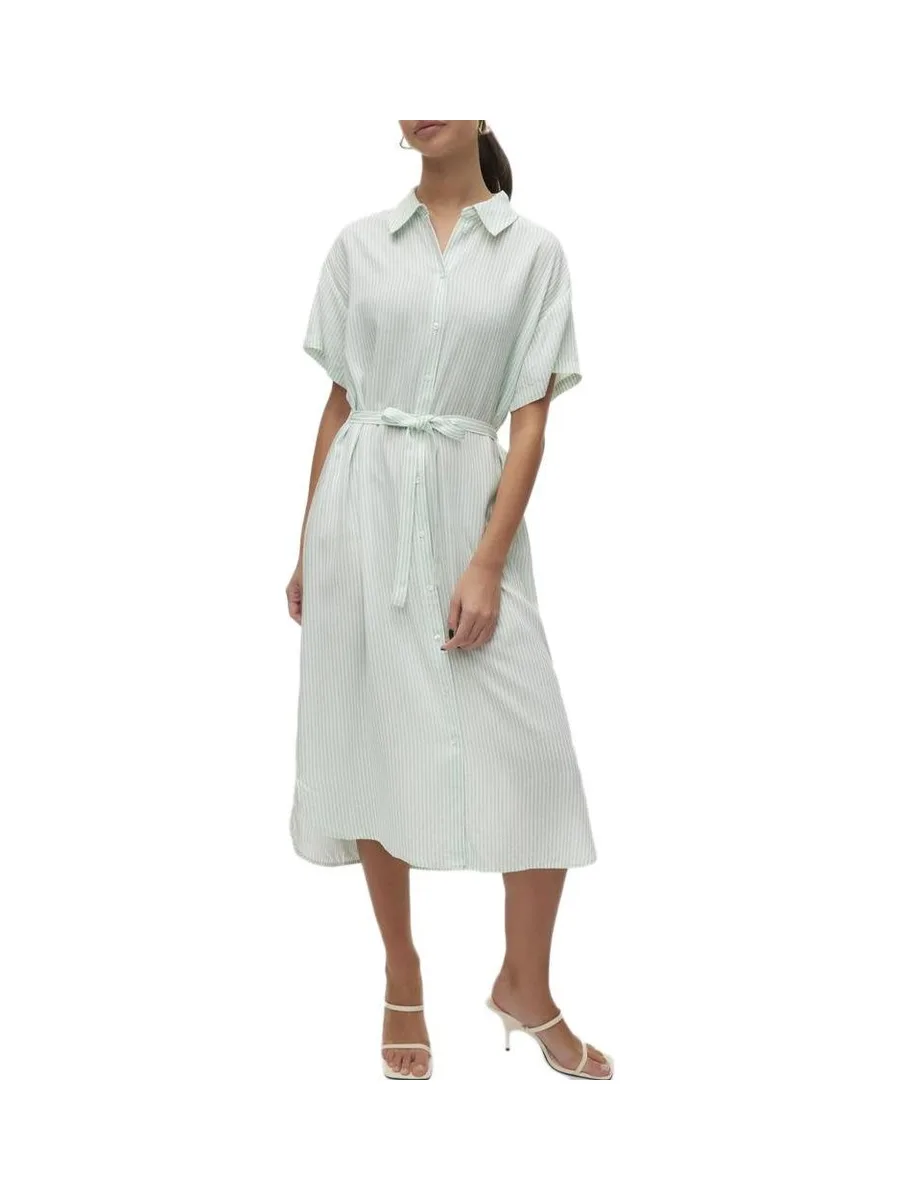 Robe Verte à Rayures Femme Vero Moda Bumpy 2