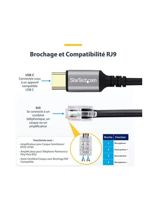 USB-C to RJ9 Adapter for Handset/Headset 8
