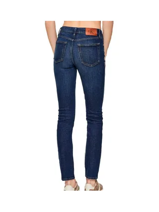 Jean Slim Bleu Femme Calvin Klein Jeans Mid Rise 2