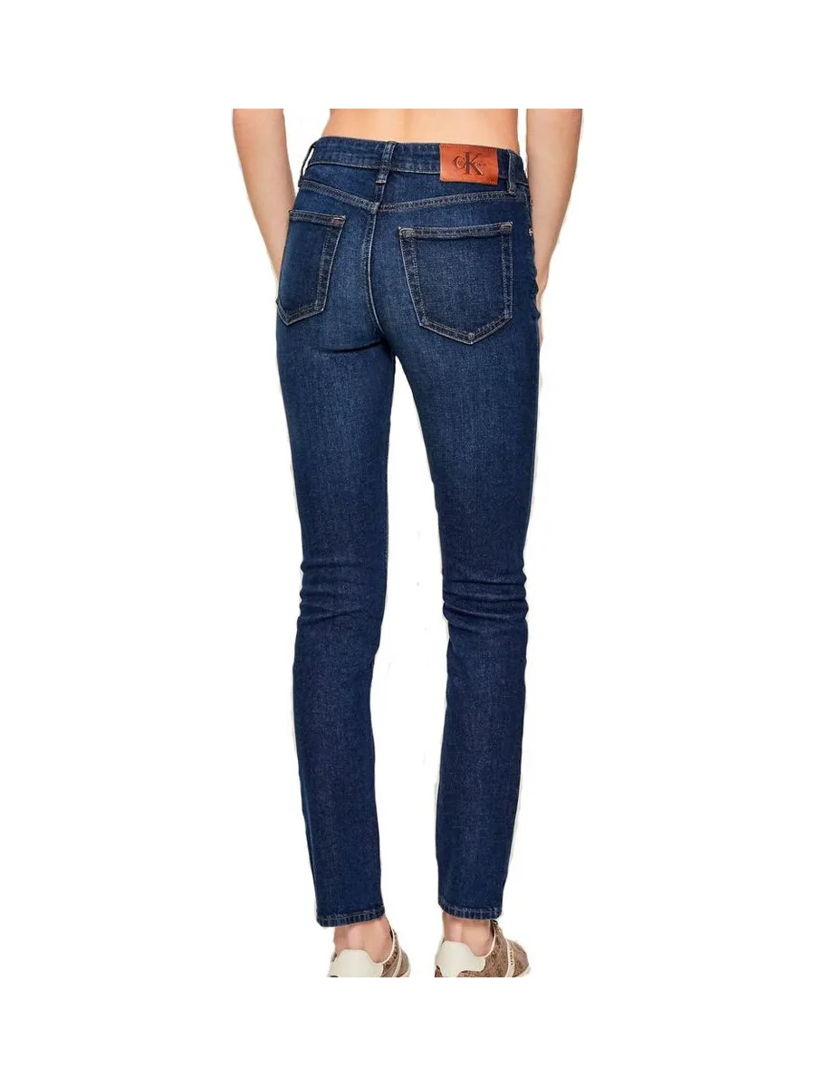 Jean Slim Bleu Femme Calvin Klein Jeans Mid Rise 3