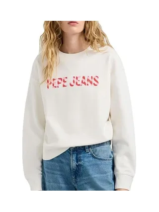 Sweat Blanc Femme Pepe jeans Celeste Mousse 1