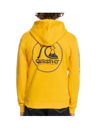 Sweat Jaune Homme Quiksilver Rolling Circle 2