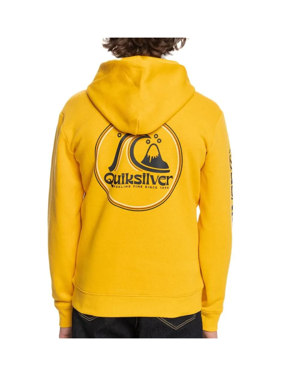 Sweat Jaune Homme Quiksilver Rolling Circle 3
