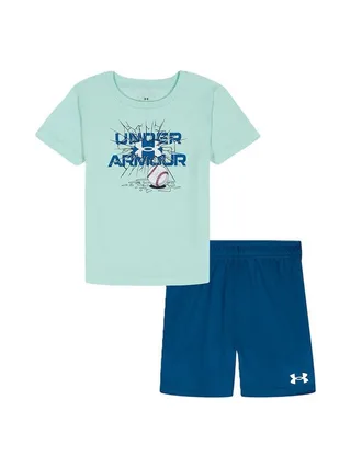 Ensemble Bleu/Vert Garçon Under Armour Break Ball 1