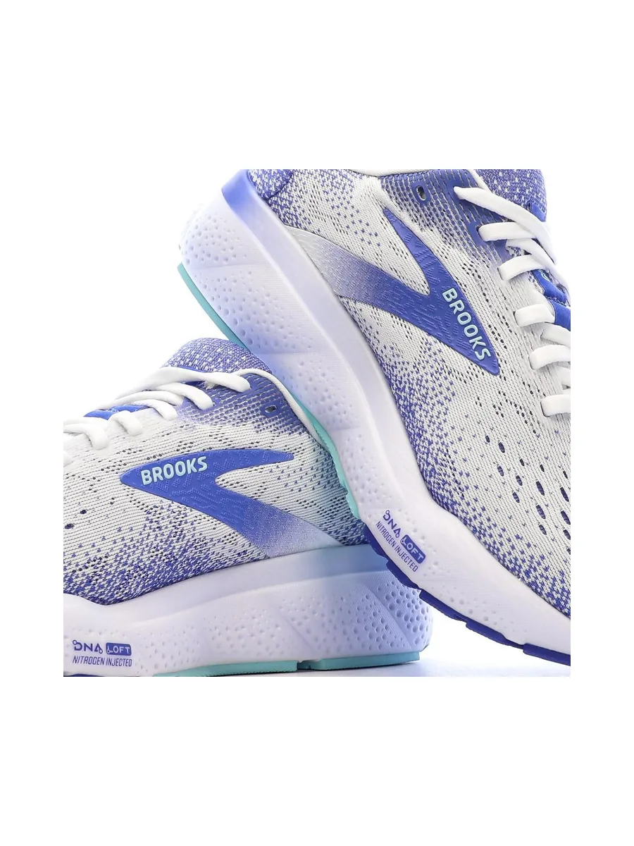 Chaussures de Running Blanc/Bleu Femme Brooks Ghost 16 8