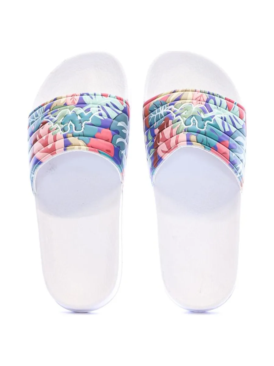 Claquettes Jungle Blanc Fille Kappa Noles 5 4