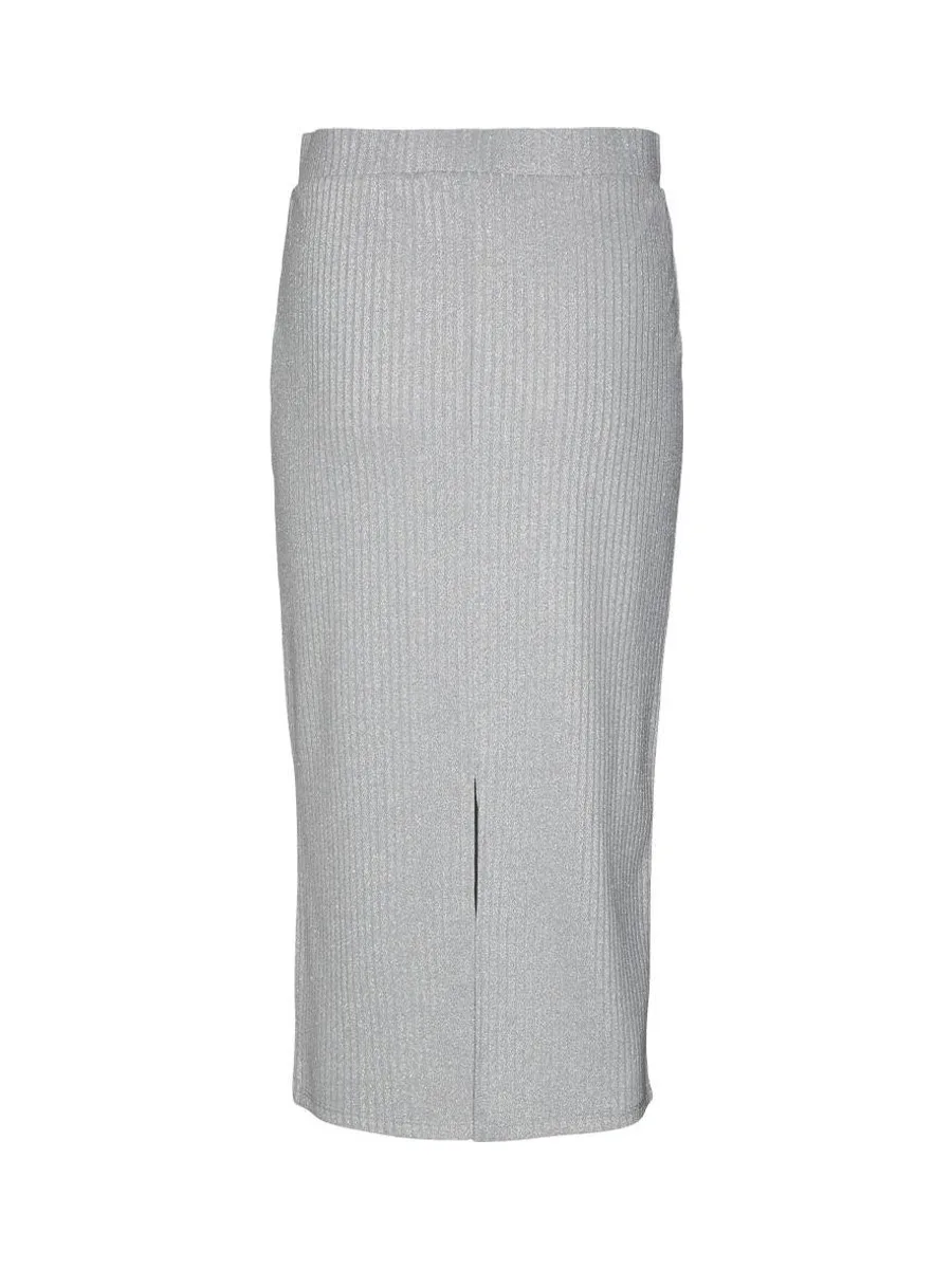 Jupe Gris Clair Femme Vero Moda Cora Calf 3