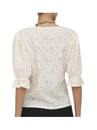 Blouse Écru Femme JDY Jakobe 2/4 2