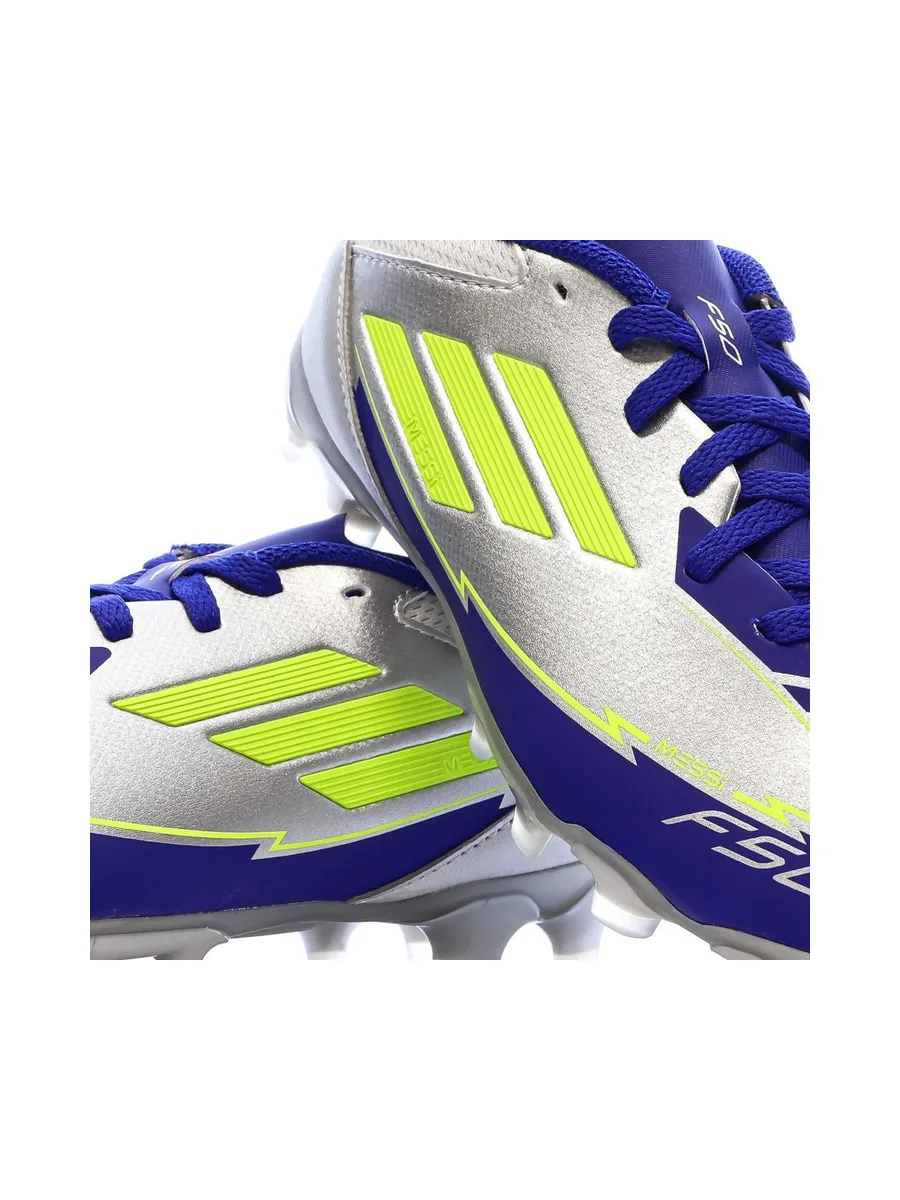 Chaussures de football Bleu/Argent Garçon Adidas F50 7