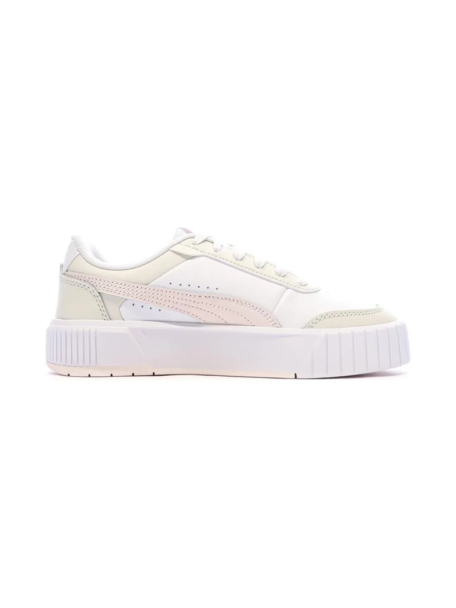 Baskets Blanc/Rose/Ecru Femme Puma Carina Mia 3
