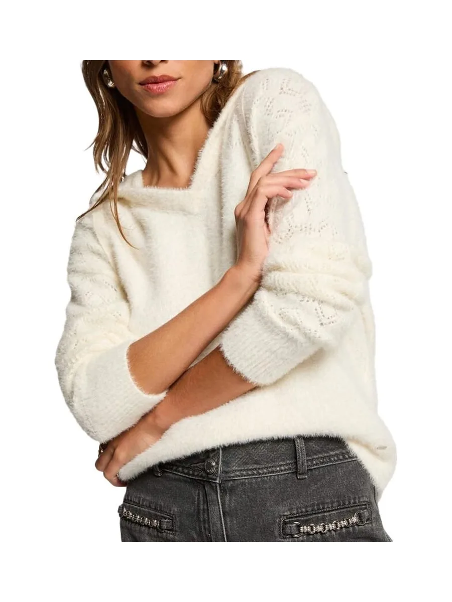 Pull Écru Femme Morgan Duveteuse 2