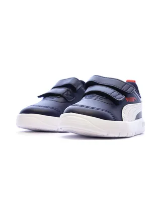 Baskets Marines/Blanches Puma Courtflex V3 V Inf 6