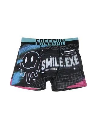 Boxer Noir/Bleu à Imprimés Homme Freegun GLI 1