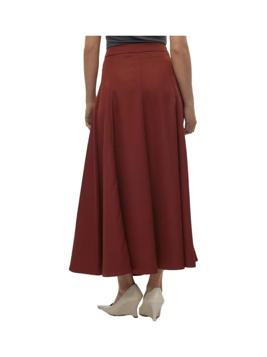 Jupe Longue Terracotta Femme Vero Moda Tara Ancle 2