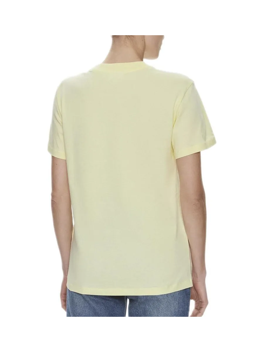 T-shirt Jaune Femme Calvin Klein Jeans Hero Logo 3