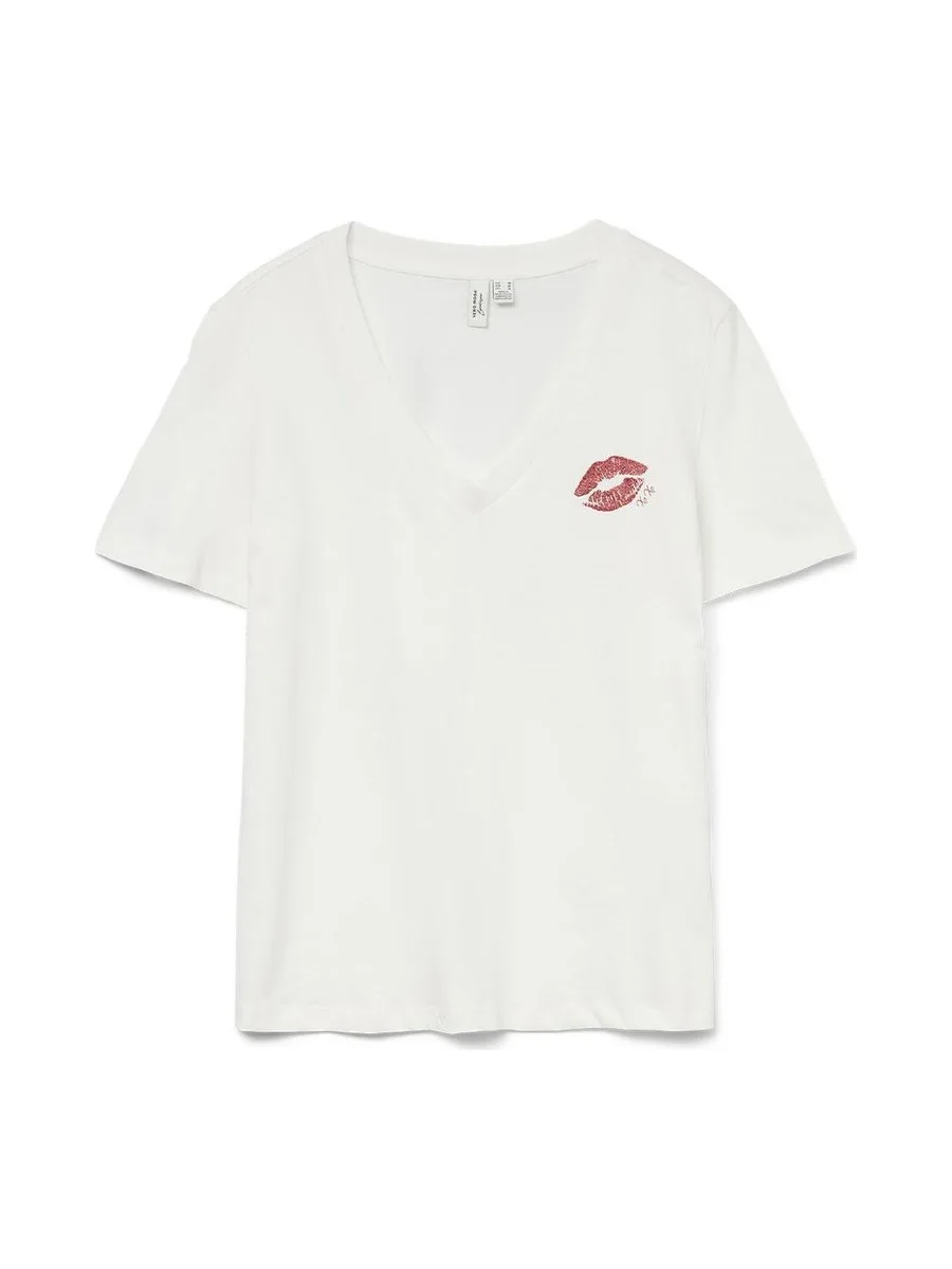 T-Shirt Blanc Femme Vero Moda Feyola 4