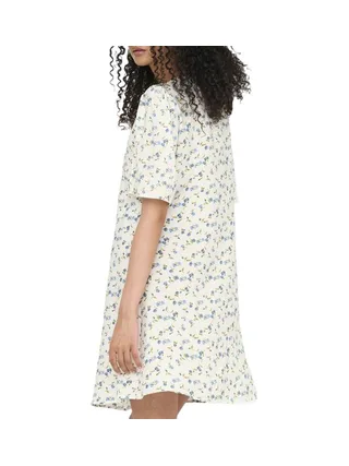 Robe à Fleurs Blanc/Bleu Femme JDY Carrie 2