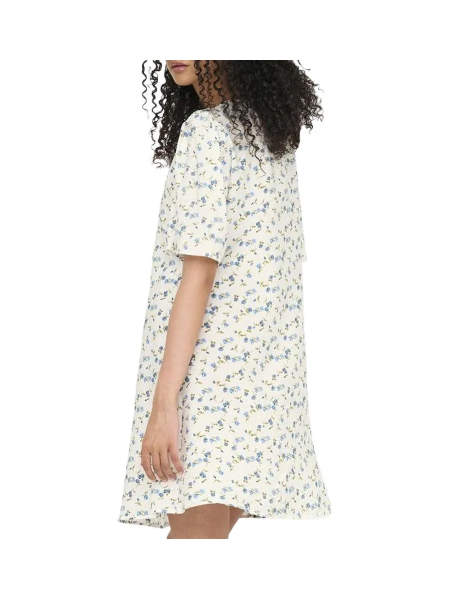 Robe à Fleurs Blanc/Bleu Femme JDY Carrie 3