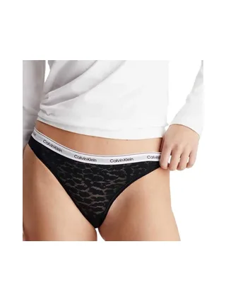 Tanga Noir Femme Calvin Klein Jeans Brazilian 1