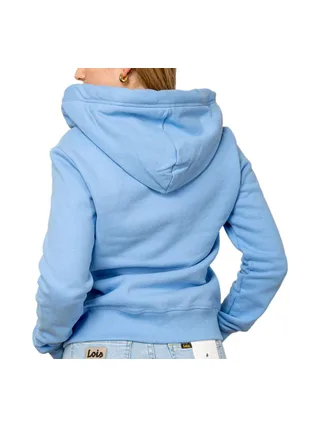 Sweat Bleu Femme Superdry Essential Logo Ziphood Hb 2