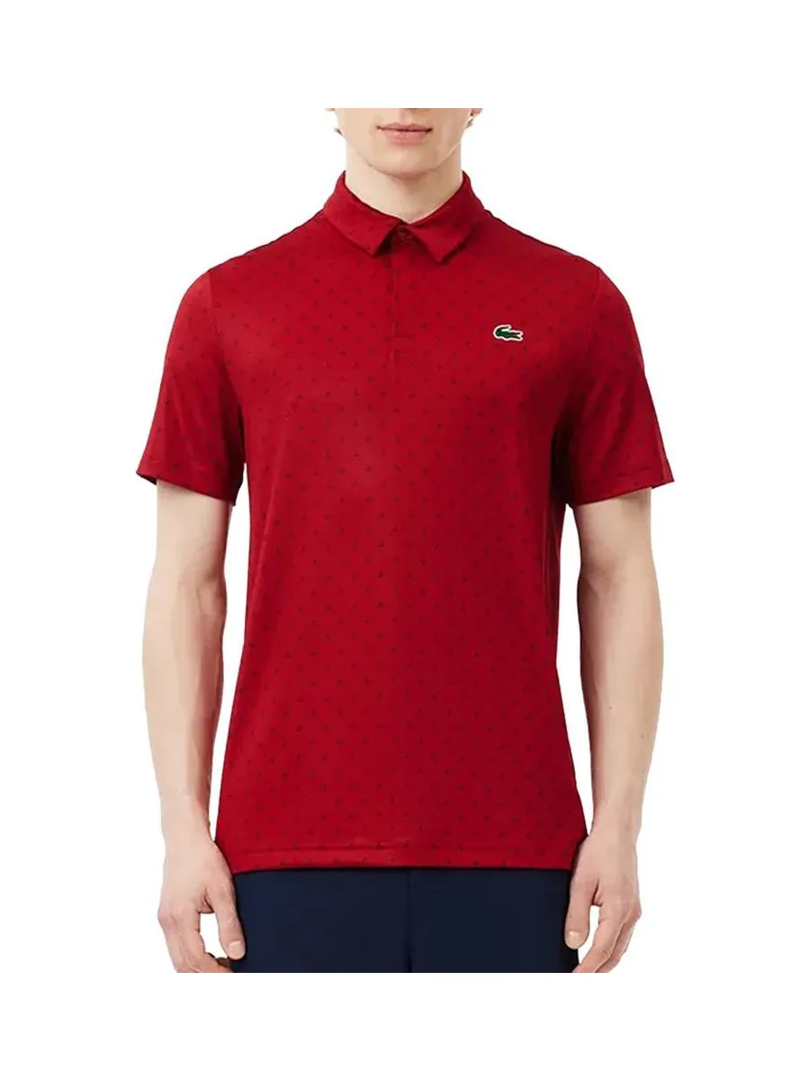 Polo de Golf Rouge Homme Lacoste regular fit protection UV 2