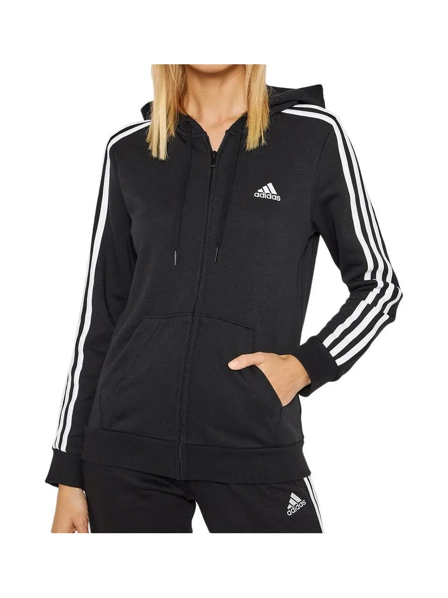 Veste Noir Femme Adidas Terry 2