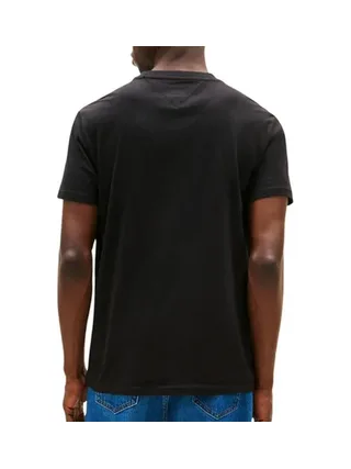 T-shirt Noir Homme Tommy Hilfiger Tjm Slim Linear Ches-dark 2