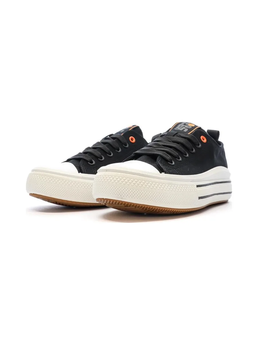 Baskets Basses Noires Femme Refresh Lona 7
