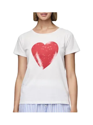 T-Shirt Blanc Femme Pieces Nanna 3