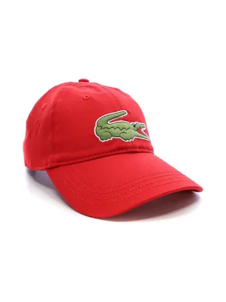 Casquette Rouge Mixte Lacoste Twill Big Croch 2