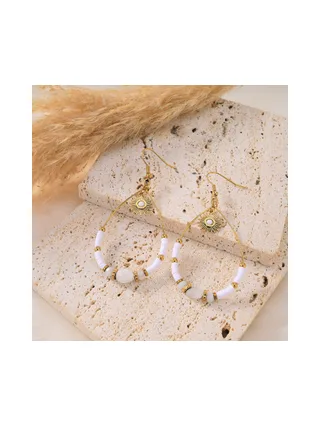 Boucles d'oreilles Tatiana - Blanc 4