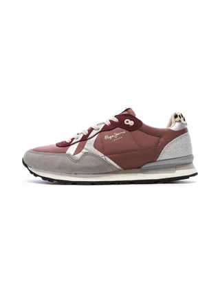 Baskets Bordeaux/Gris Femme Pepe jeans Marlon 1