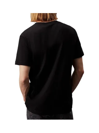 T-shirt Noir Homme Calvin Klein Jeans Meta Monogram 2