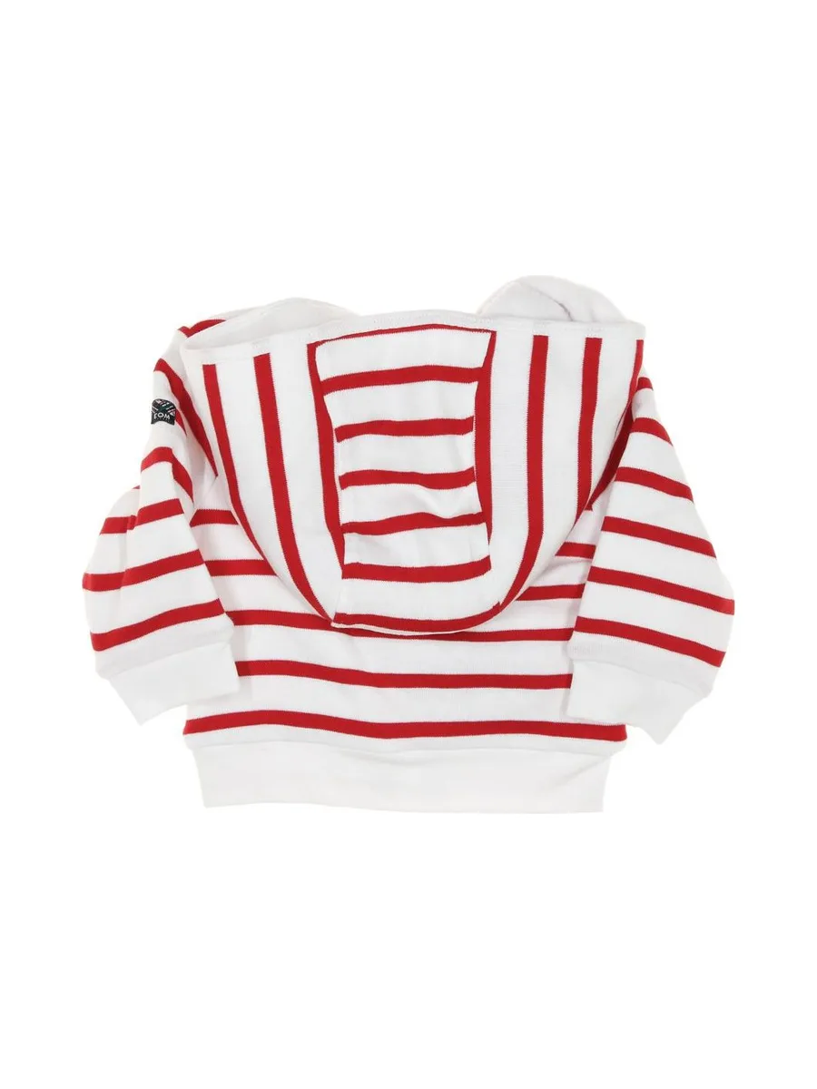 Sweat Zippé Rouge/Blanc Rayure Garçon EOM Bananova 3