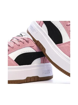Baskets Blanches/Roses/Noires Femme Puma Rebound Low 7
