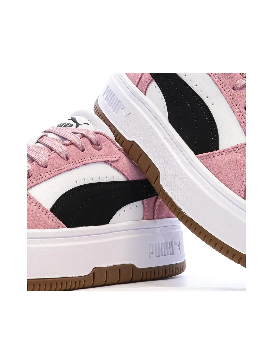 Baskets Blanches/Roses/Noires Femme Puma Rebound Low 8