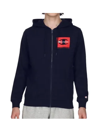 Sweat Zippée Marine Homme Champion Classic Label 1