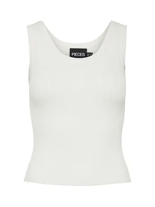 Débardeur Ecru Femme Pieces Prista 1