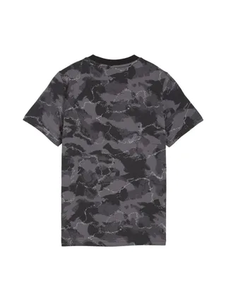 T-Shirt Noir/Gris Garçon Puma Ess Camo Aop 2